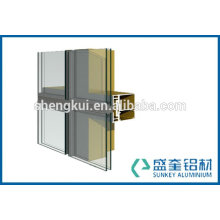 curtain wall profile with aluminium profiles for curtain glass